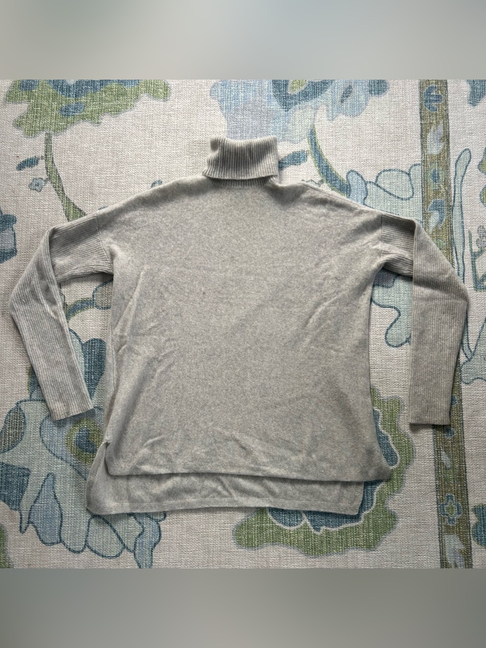 C by Bloomingdale’s 2-Ply Cashmere Turtleneck S Heather Gray